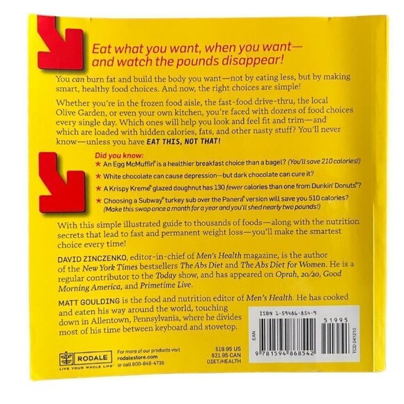 Eat This, Not That: The Best (& Worst) Foods in America! Paperback - Picture 3 of 4